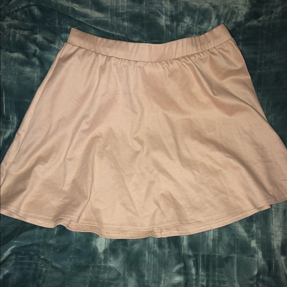 Light Pink Flowy Skater Skirt